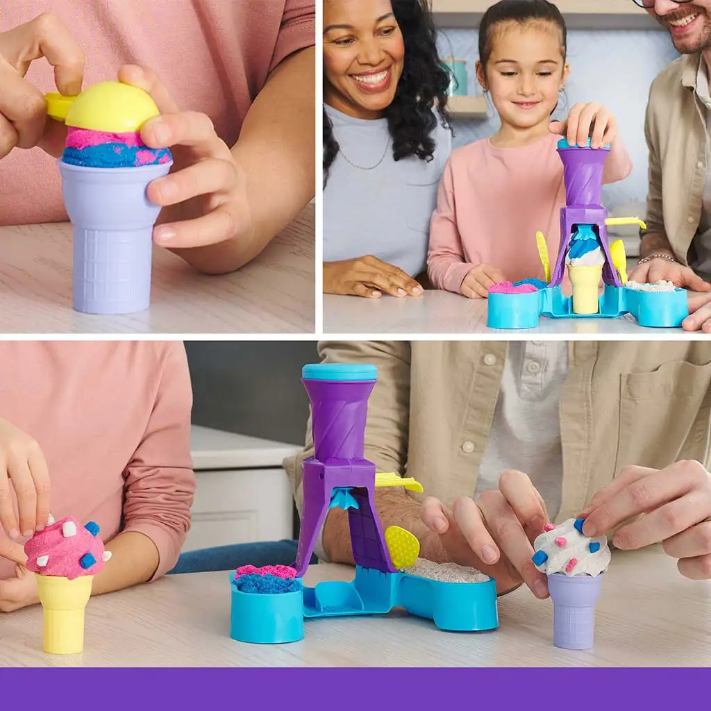 Kinetic Sand: Zestaw do robienia lodów z piasku kinetycznego 396g - Spin Master kép 2