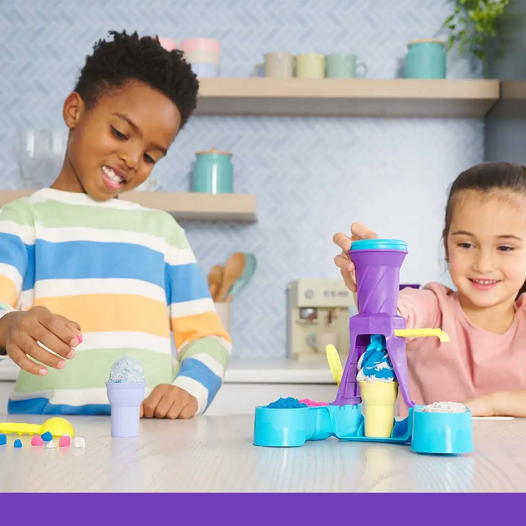 Kinetic Sand: Zestaw do robienia lodów z piasku kinetycznego 396g - Spin Master kép 3