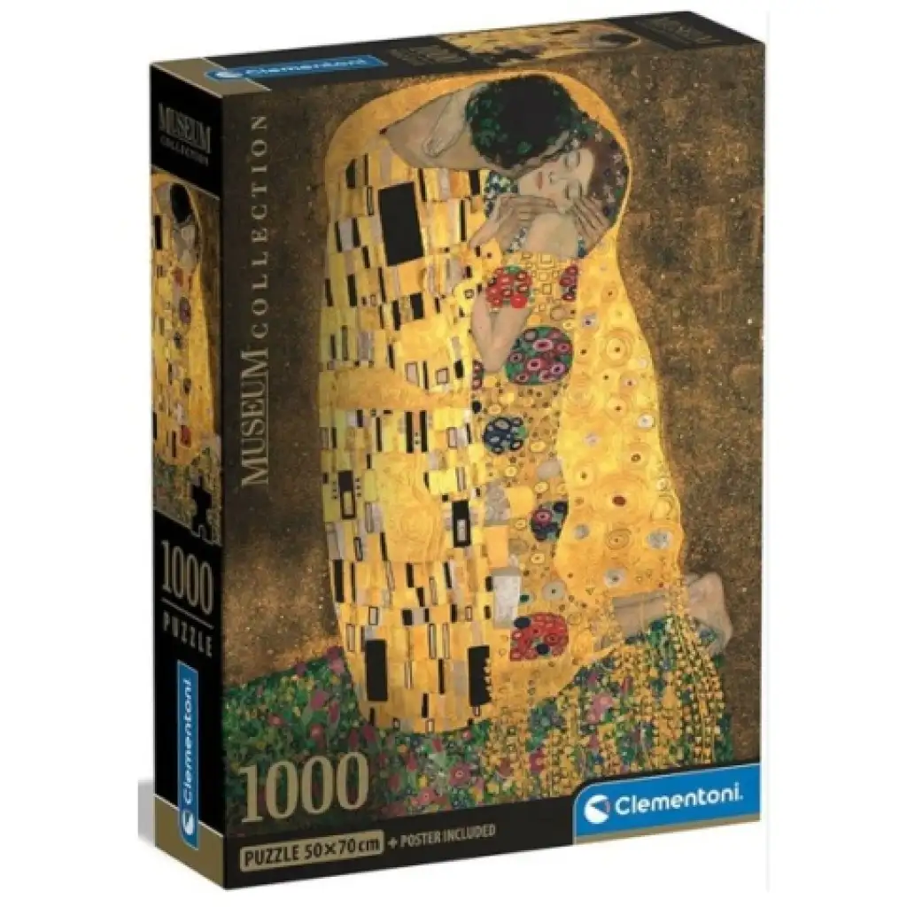 Klimt: Pocałunek Museum Collection puzzle 1000 elementów z plakatem - Clementoni kép 1