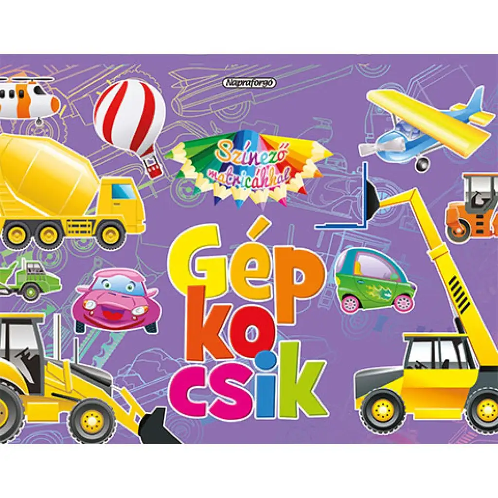 Kolorowanka z naklejkami – Samochody, książeczka z naklejkami kép 1