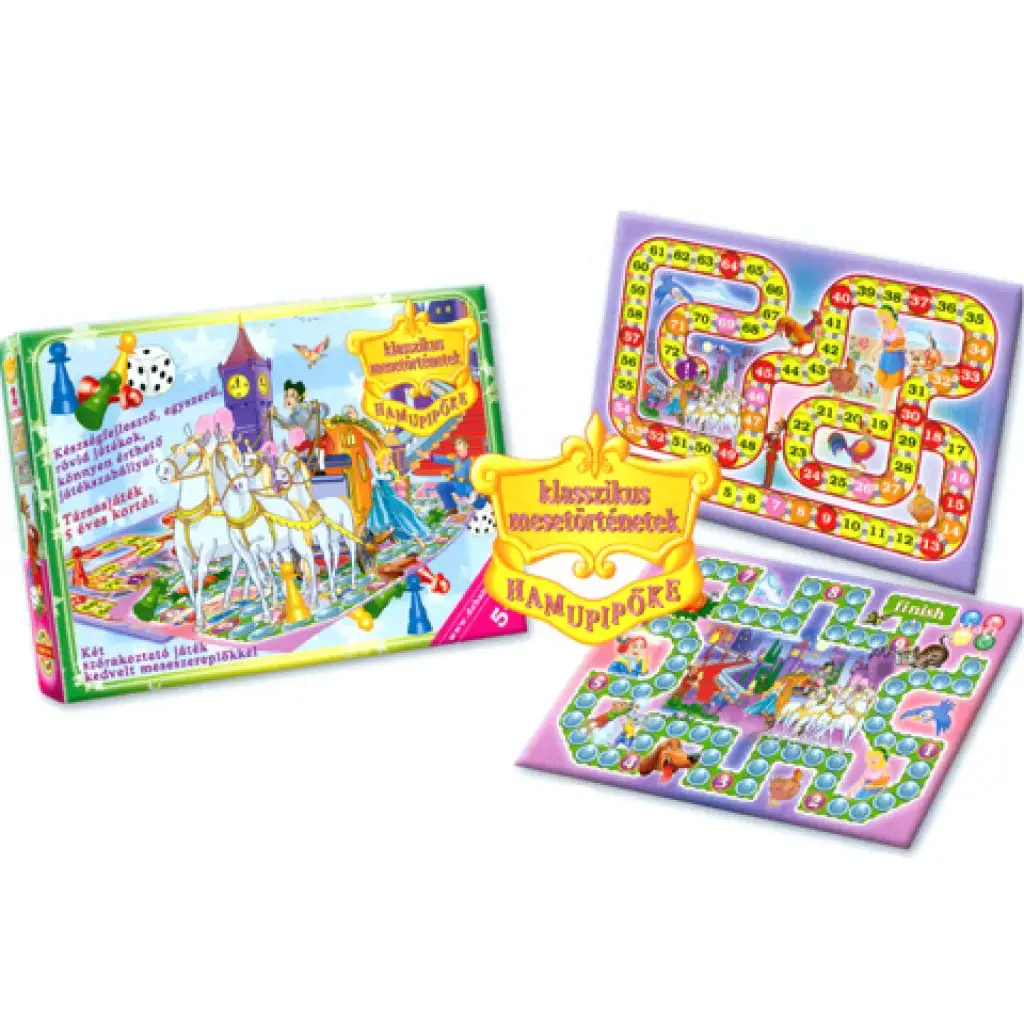 Kopciuszek - dwie bajkowe gry planszowe - D-Toys kép 1