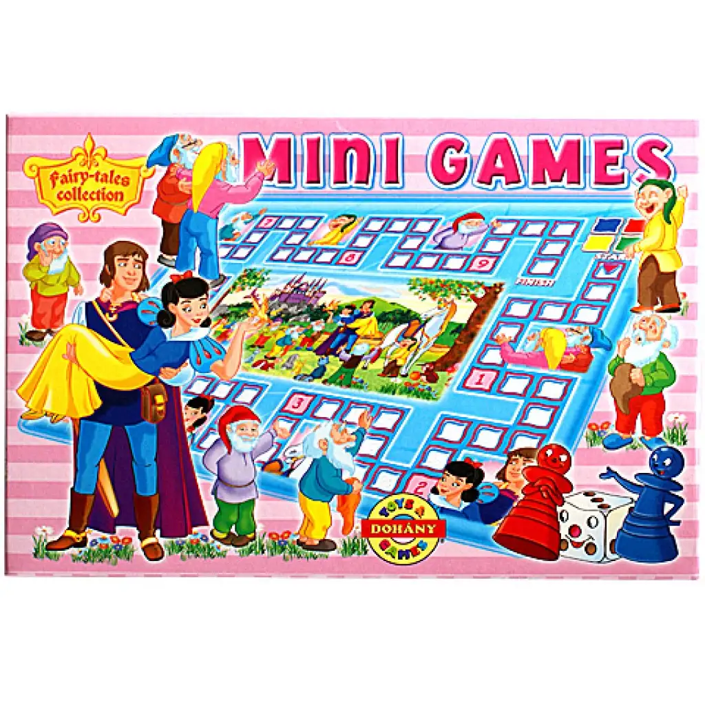 Królewna Śnieżka i siedmiu krasnoludków mini gra planszowa - D-Toys kép 1