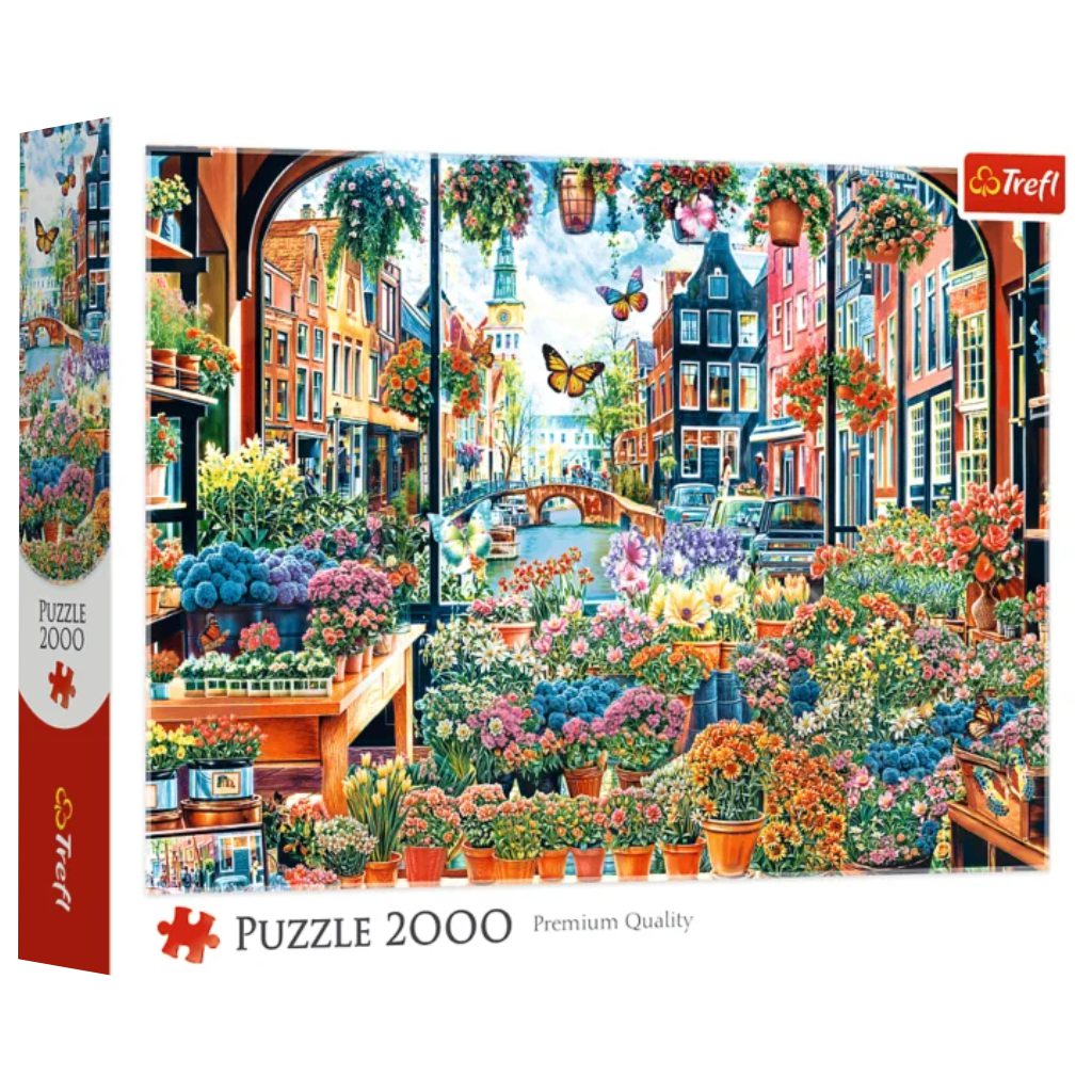 Kwiaciarnia w Amsterdamie — puzzle 2000 elementów, jakość premium – Trefl kép 1