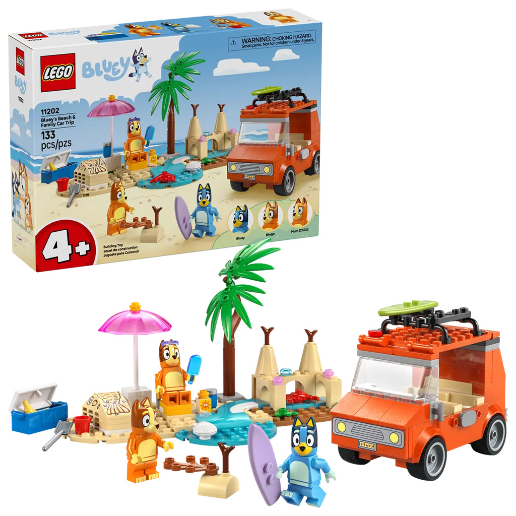 LEGO® Bluey™: Bluey i jej rodzina wybierają się na plażę (11202L) kép 1