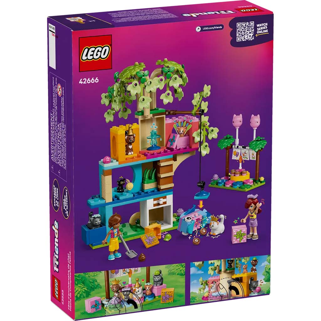 LEGO® Friends: Koci urodzinowe przyjęcie i domek na drzewie dla kotów (42666) kép 2