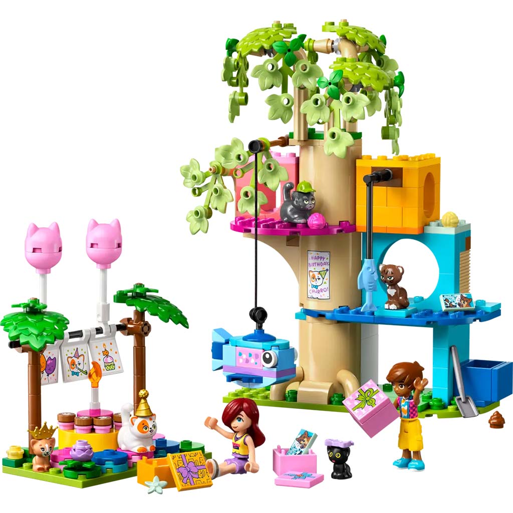 LEGO® Friends: Koci urodzinowe przyjęcie i domek na drzewie dla kotów (42666) kép 3