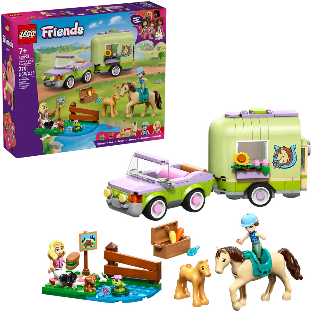 LEGO® Friends: Przyczepa do przewozu klaczy i źrebaka (42695) kép 1