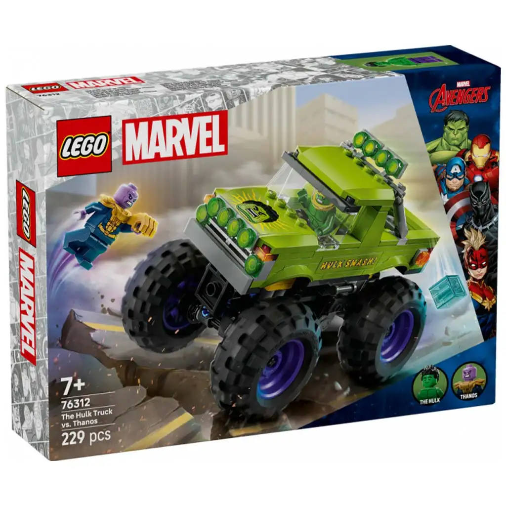 LEGO® Marvel: Olbrzymi terenowy pojazd Hulka kontra Thanos (76312) kép 1