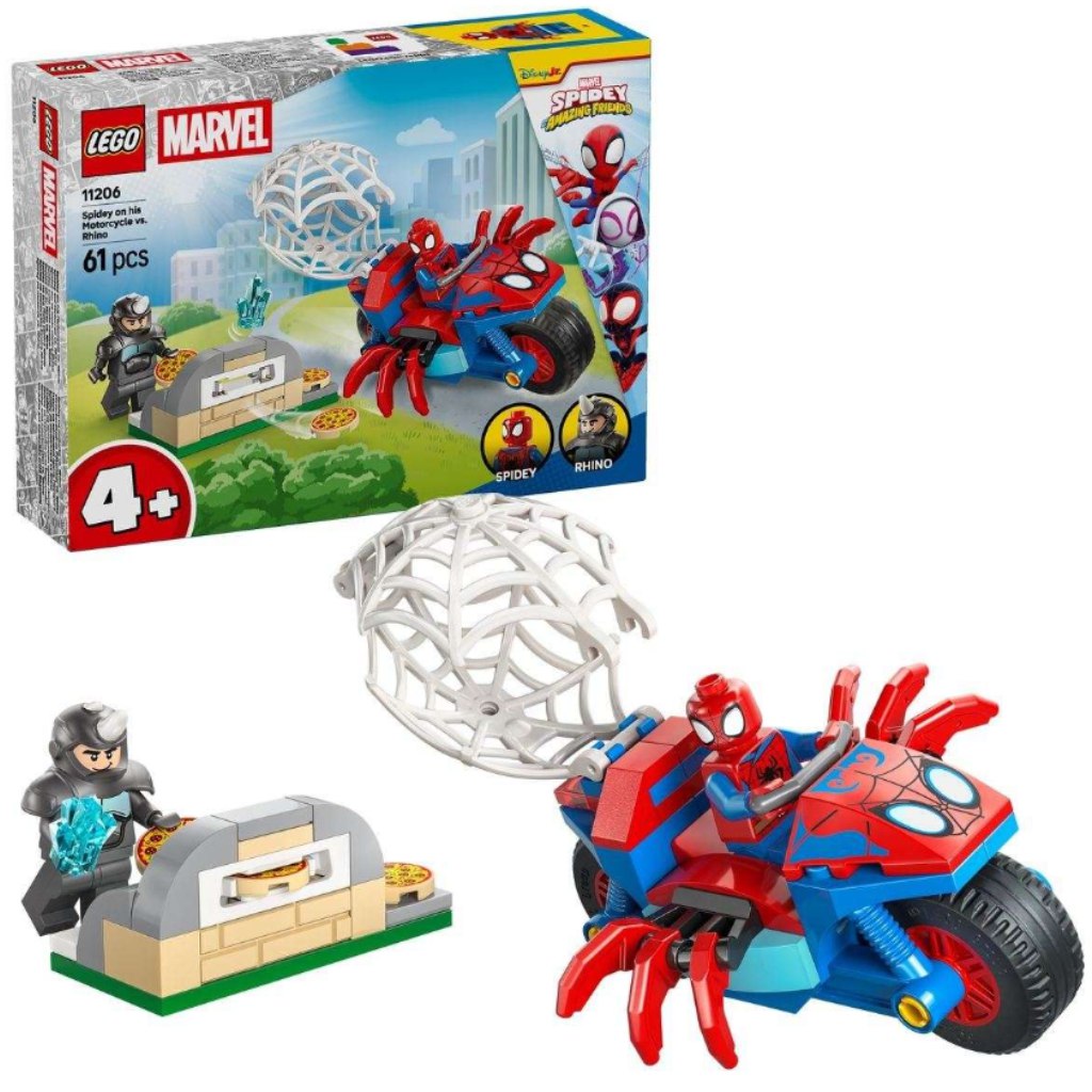 LEGO® Marvel: Spider-Man na motocyklu kontra Rhino (11206) kép 1