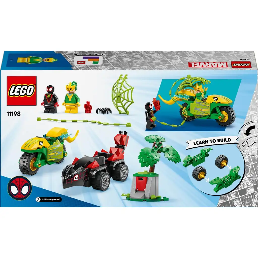 LEGO® Marvel: Spin i Electro – Pościg pojazdem dinozaura (11198) kép 2