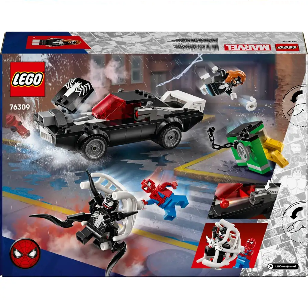 LEGO® Super Heroes: Marvel - Spider-Man kontra Venom samochód sportowy (76309) kép 5