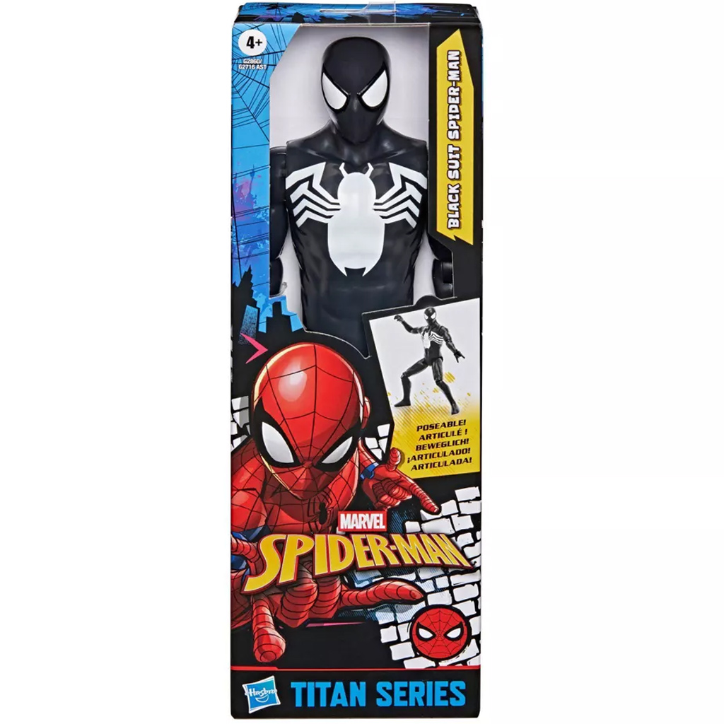 Marvel Avengers: Seria Titan - Spider-Man w czarnym stroju, figurka 30 cm - Hasbro kép 1