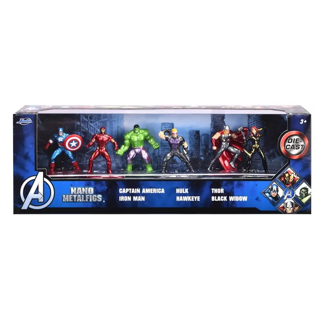 Marvel: Metalfigs Nano Avengers zestaw metalowych figurek 6 sztuk - Simba Toys kép 1