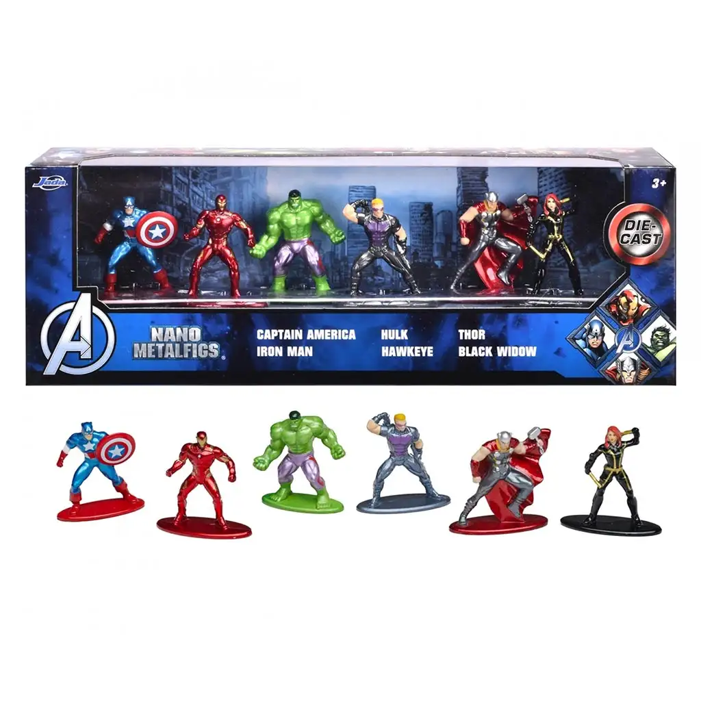 Marvel: Metalfigs Nano Avengers zestaw metalowych figurek 6 sztuk - Simba Toys kép 2