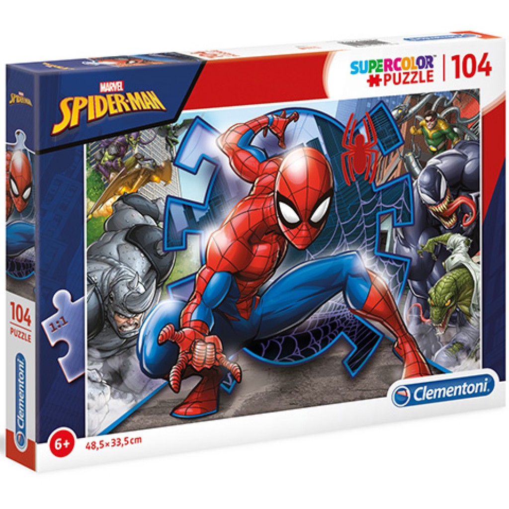 Marvel Spider-Man Supercolor puzzle 104 elementów - Clementoni kép 1