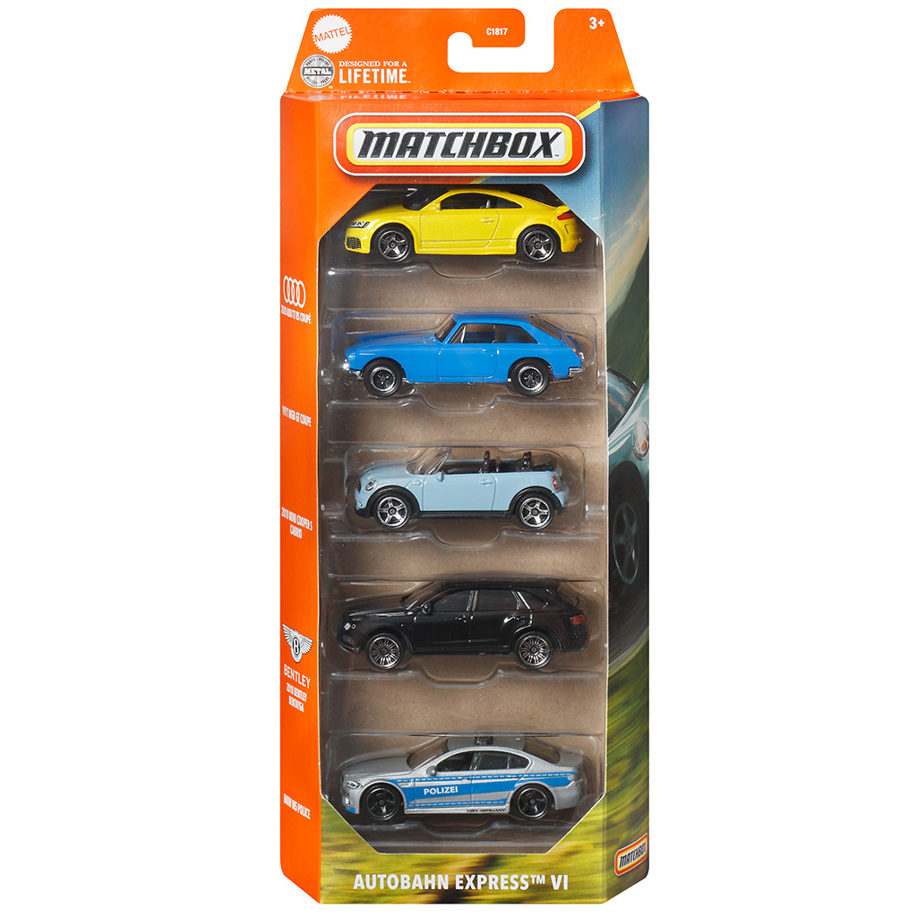Matchbox: Autobahn Express VI zestaw 5 samochodzików - Mattel kép 1