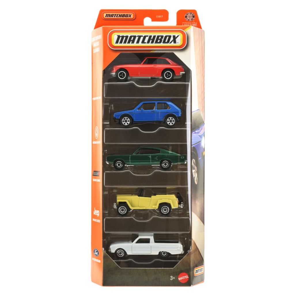 Matchbox: Classic Cruisers zestaw 5 samochodzików w skali 1:64 - Mattel kép 1