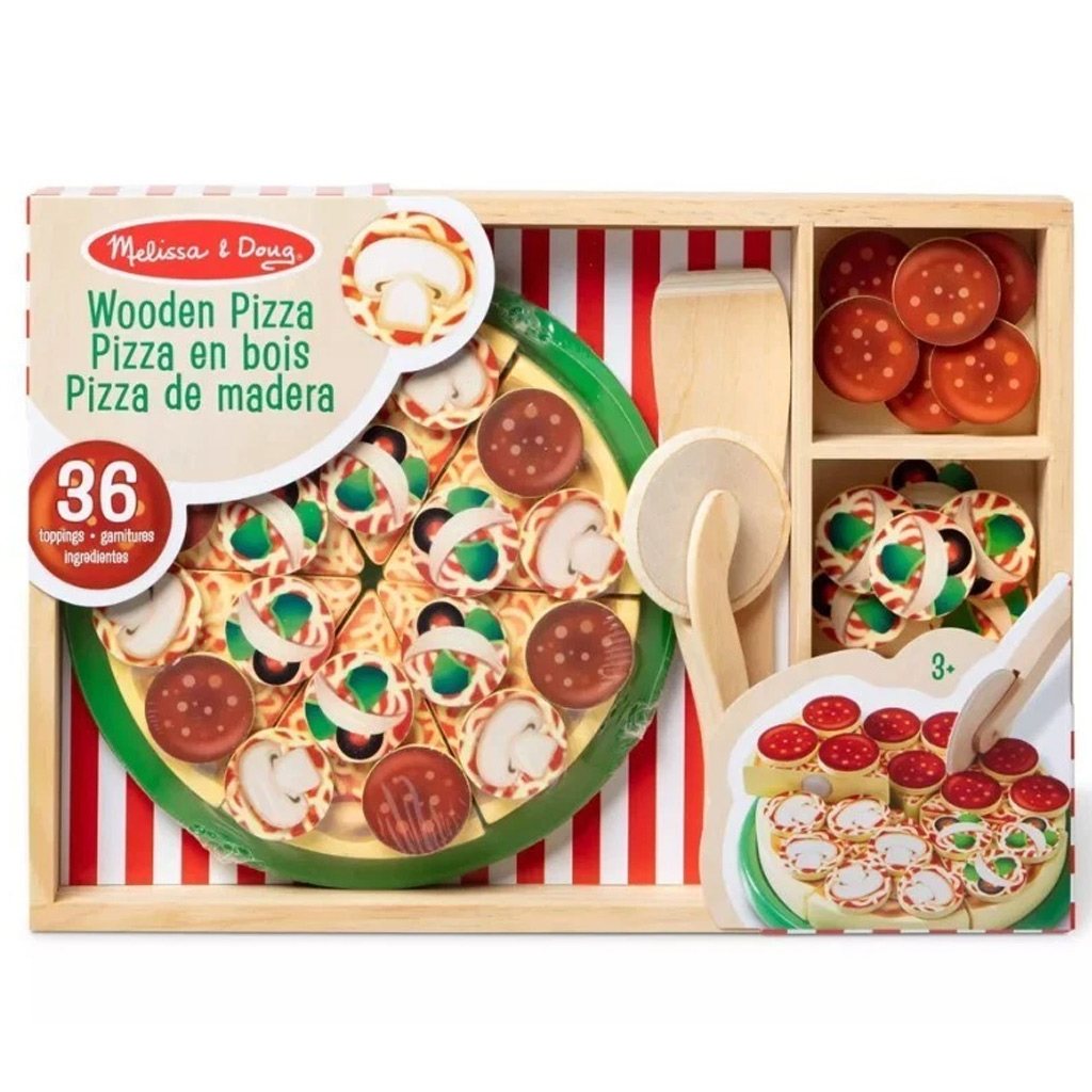 Melissa&Doug: Drewniany zestaw do zabawy w pizzę - Spin Master kép 1