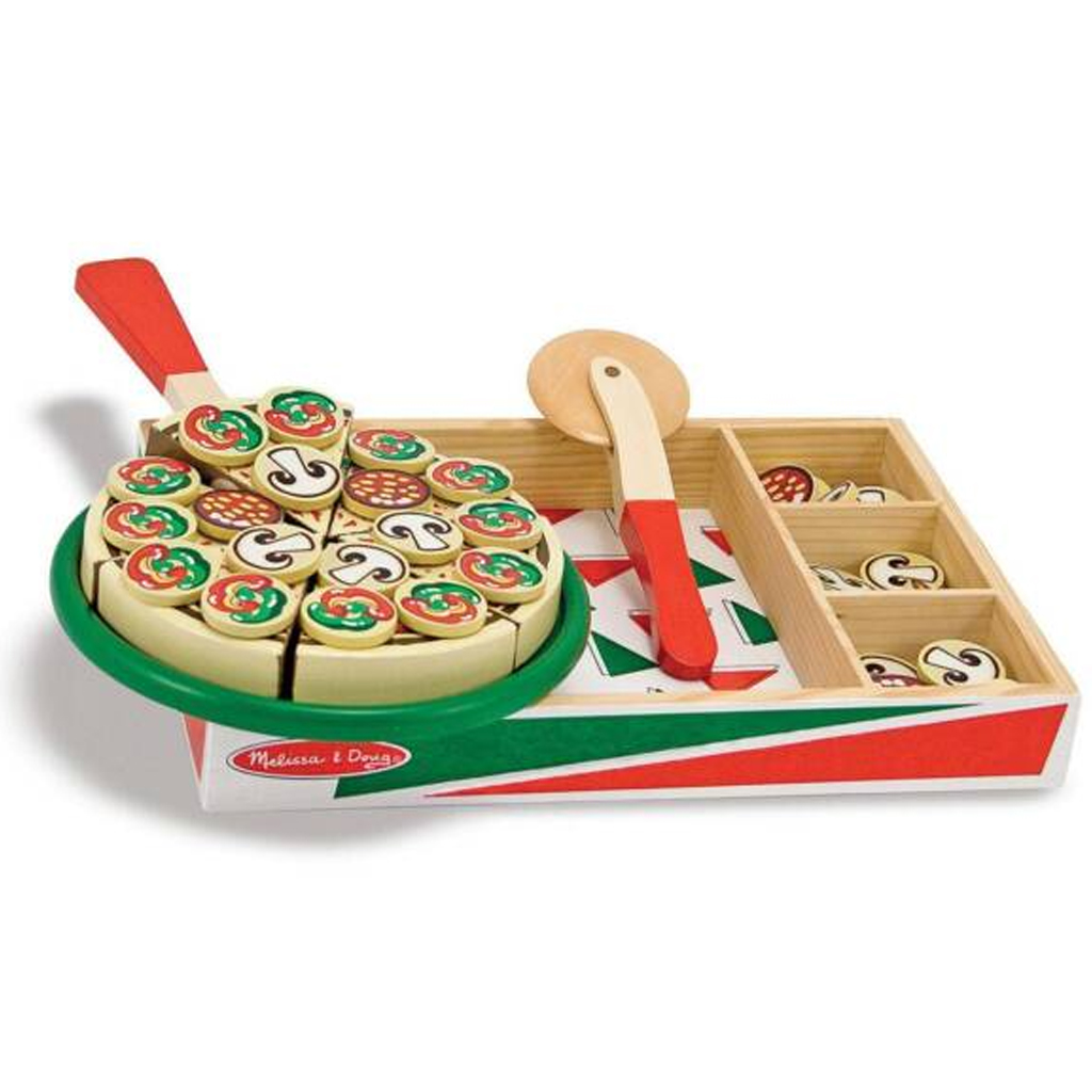 Melissa&Doug: Drewniany zestaw do zabawy w pizzę - Spin Master kép 2
