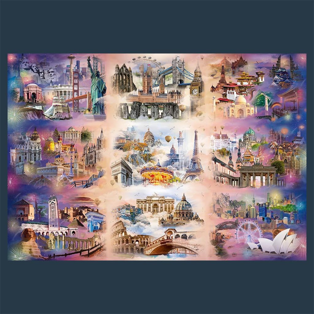 Miasta w chmurach 13500-elementowe puzzle UFT - Trefl kép 2