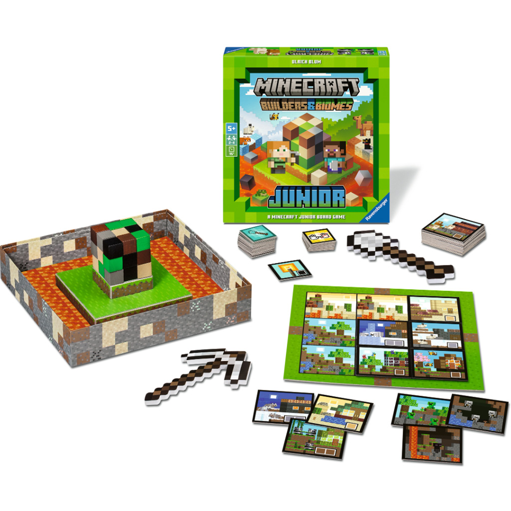 Minecraft: Budowniczowie i Biomy Junior – gra planszowa Ravensburger kép 2