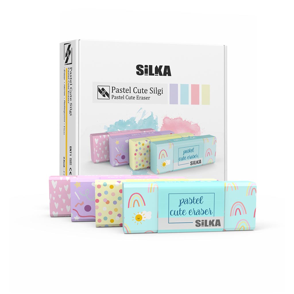 Nebulo: Gumka Silka – urocze wzory w pastelowych kolorach, 1 szt. kép 1