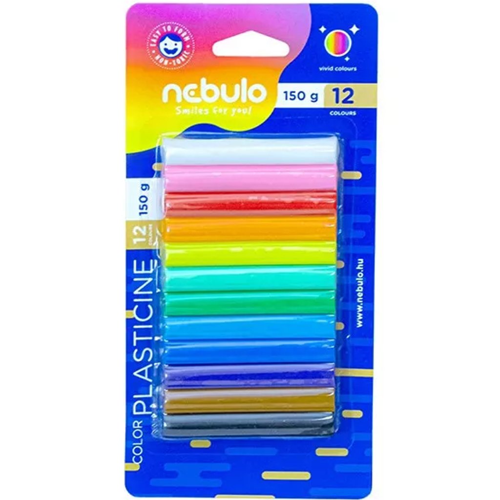 Nebulo: Zestaw kolorowej plasteliny 12 sztuk 150 g kép 1