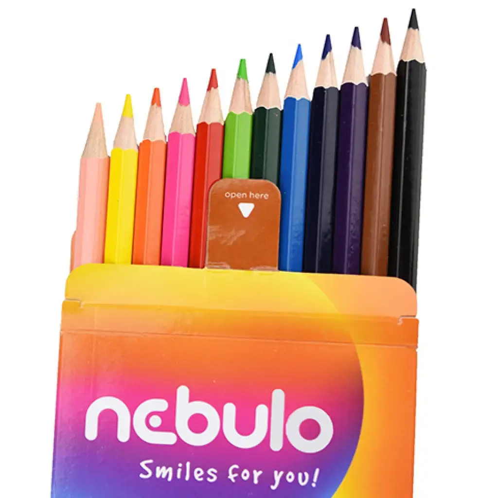 Nebulo: Zestaw kolorowych kredek, 12 sztuk kép 2