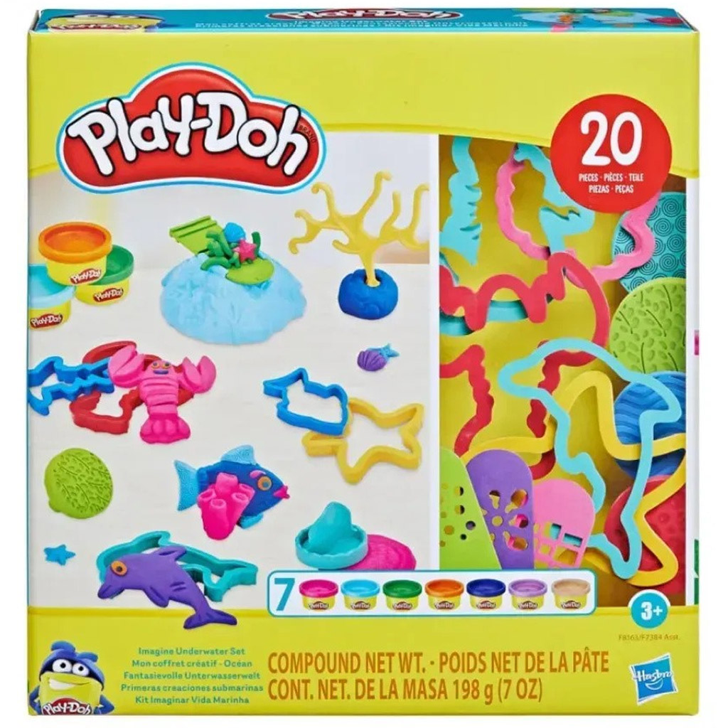 Play-Doh: 20-częściowy zestaw ciastoliny "Podwodny świat" z 7 kolorowymi pojemniczkami - Hasbro kép 1