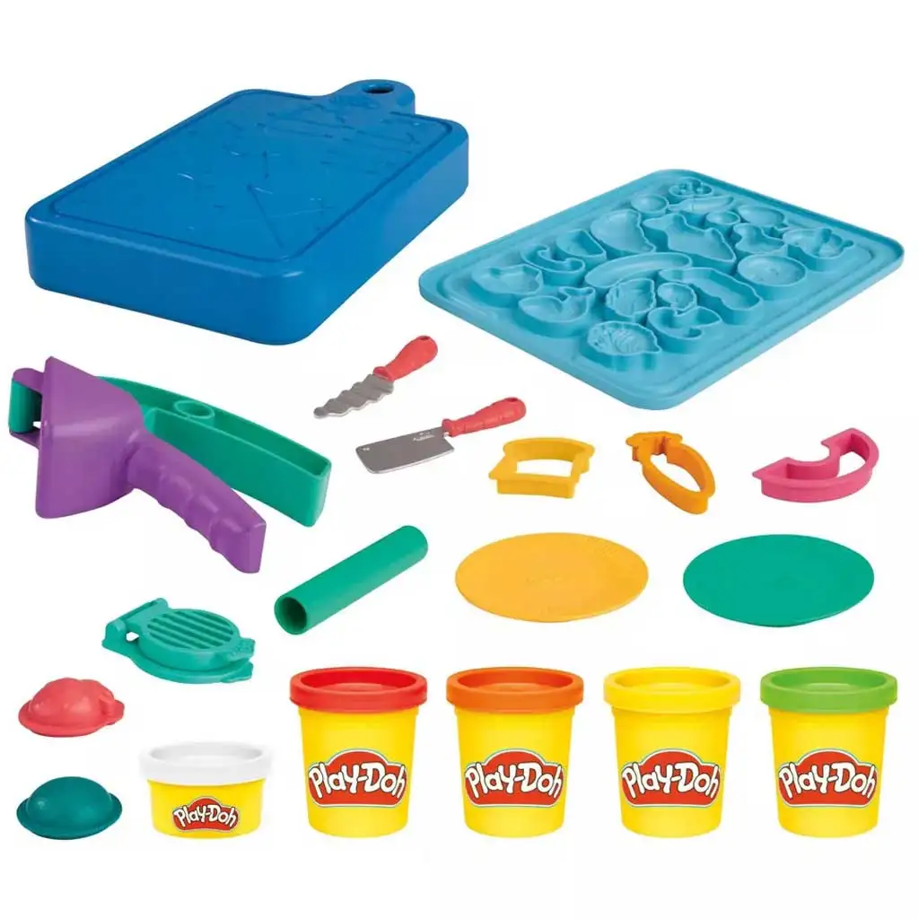 Play-Doh: Zestaw Mały Kucharz z 5 pojemnikami ciastoliny i akcesoriami 255g - Hasbro kép 4