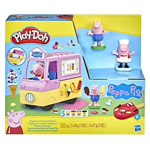 Play-Doh: Zestaw do robienia lodów Świnka Peppa z akcesoriami 227g - Hasbro kép 1