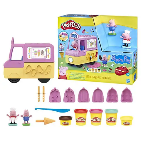 Play-Doh: Zestaw do robienia lodów Świnka Peppa z akcesoriami 227g - Hasbro kép 2