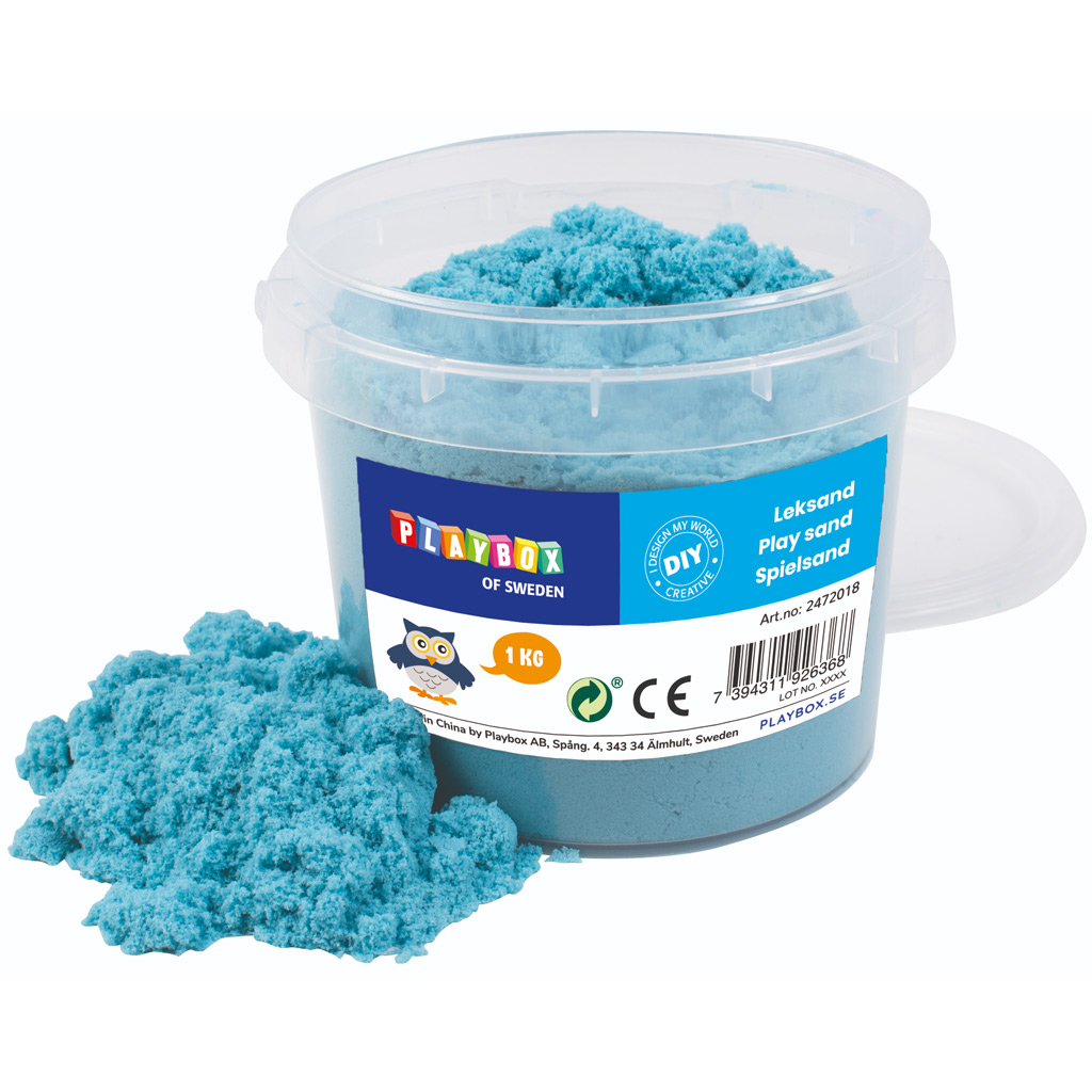 PlayBox: Niebieska ciastolina w wiaderku, 1 kg kép 1