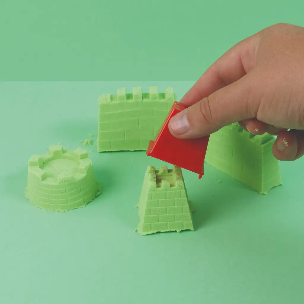 PlayBox: Zielony piasek kinetyczny w wiaderku 1 kg kép 2