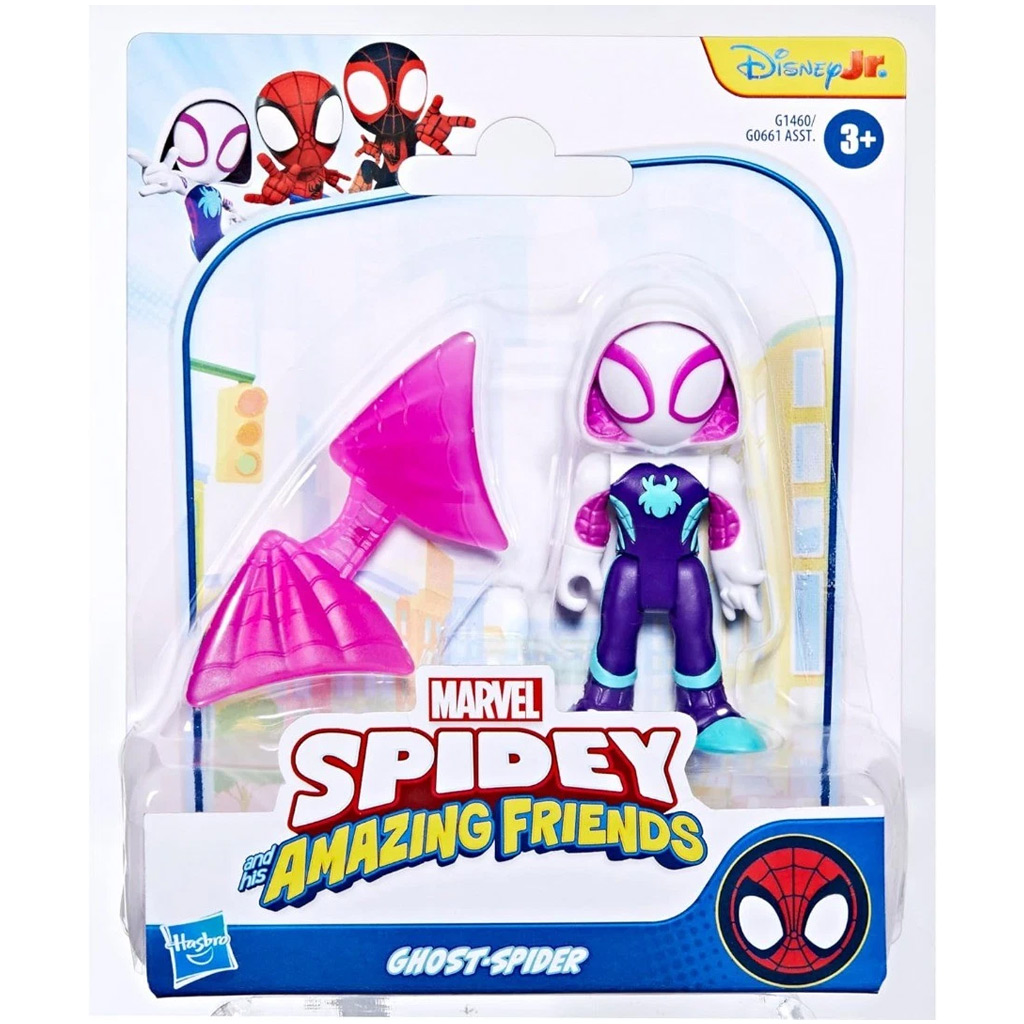 Póki i jego wspaniali przyjaciele: figurka Ghost-Spider z akcesorium - Hasbro kép 1