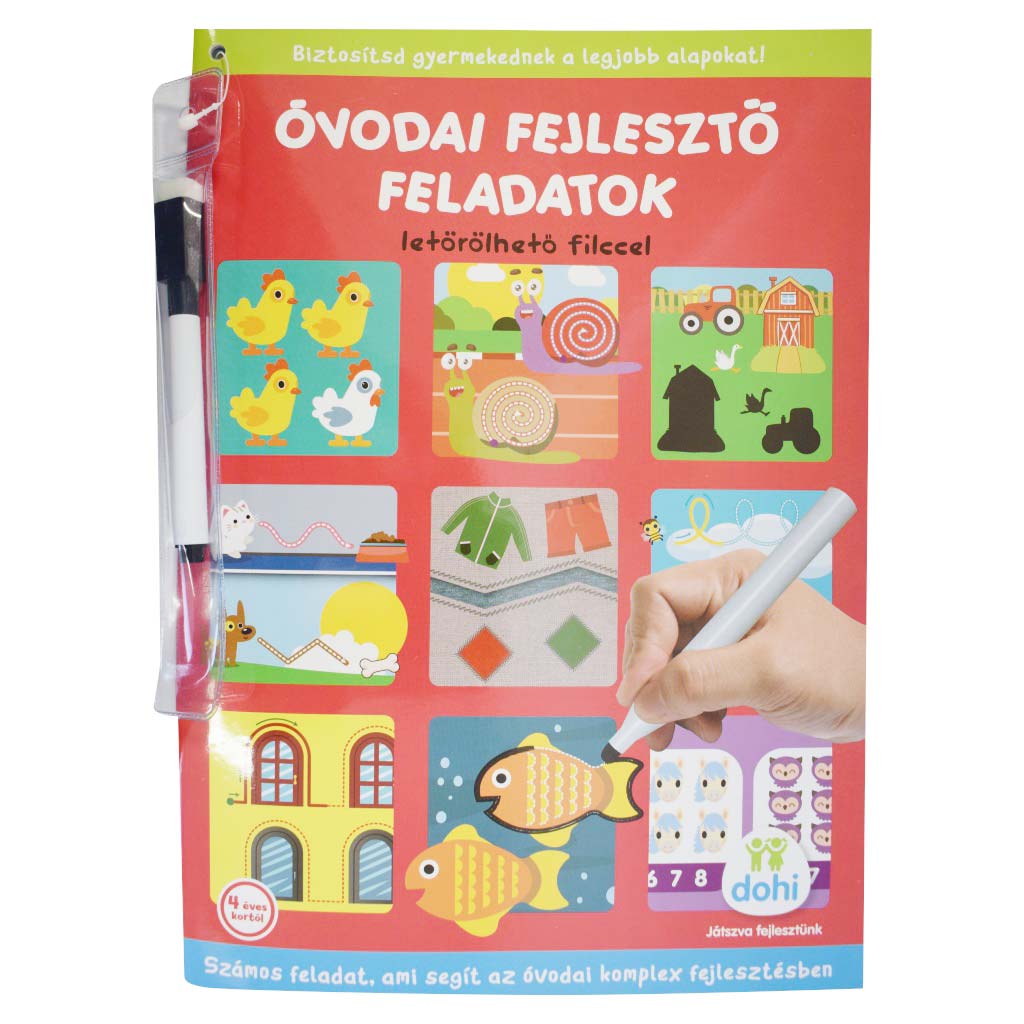 Przedszkolne zadania rozwojowe zmazywalnym flamastrem – D-Toys kép 1