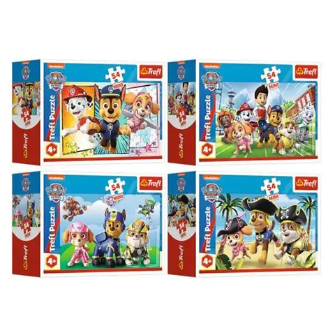 Psi Patrol 54-elementowe mini puzzle 4 rodzaje - Trefl kép 1