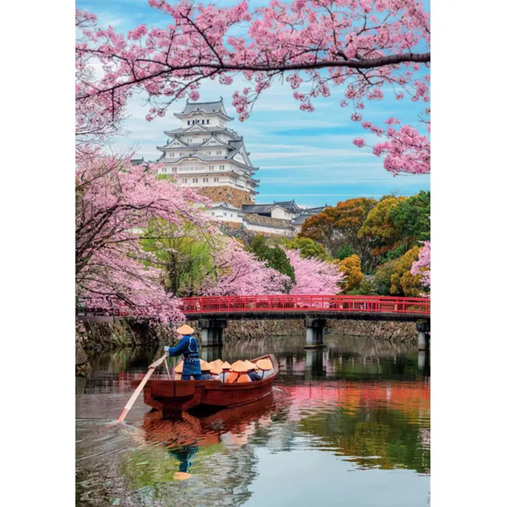 Puzzle HQC 1000 elementów z zamkiem Himeji wiosną - Clementoni kép 2