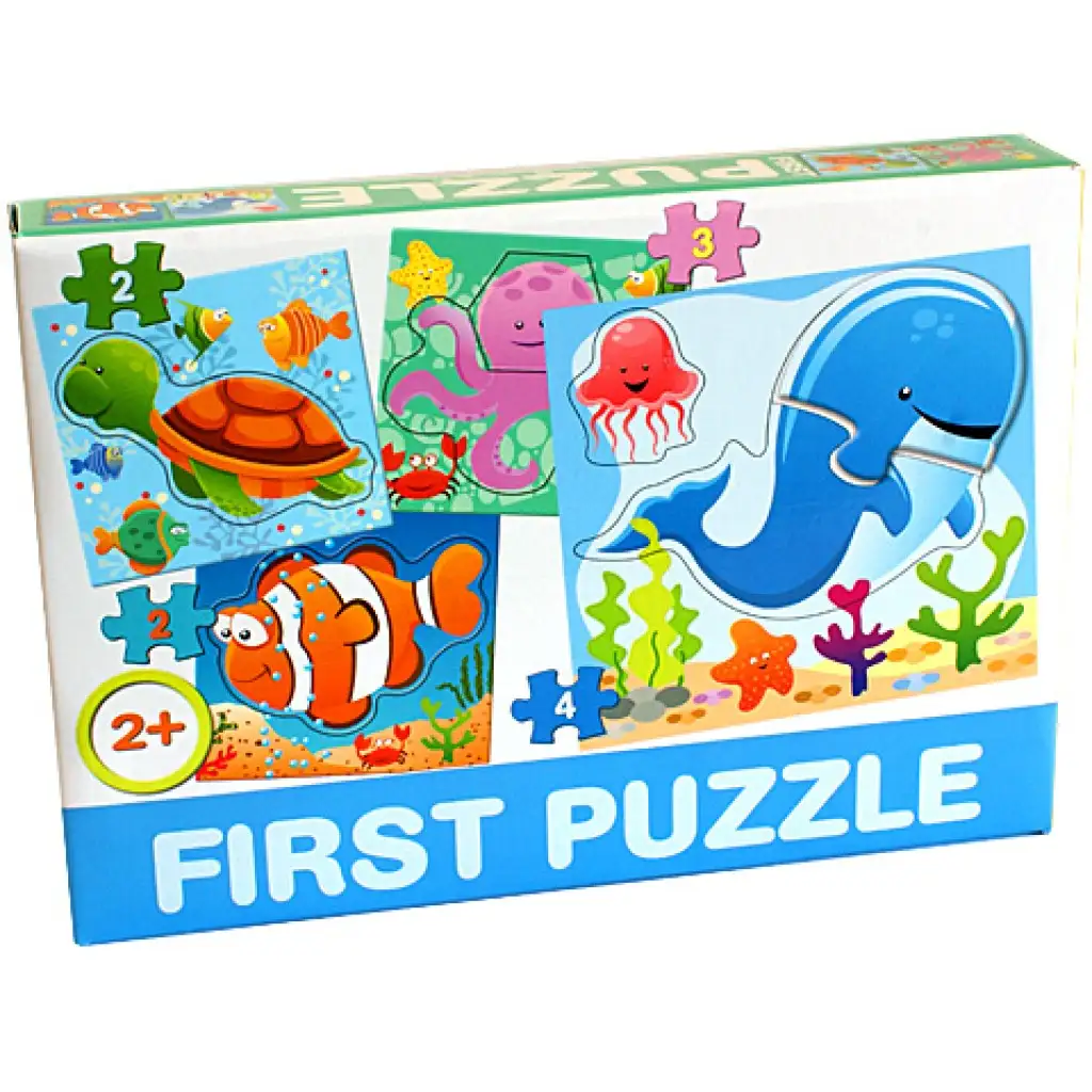 Puzzle dla dzieci z motywem morskich zwierząt - D-Toys kép 1