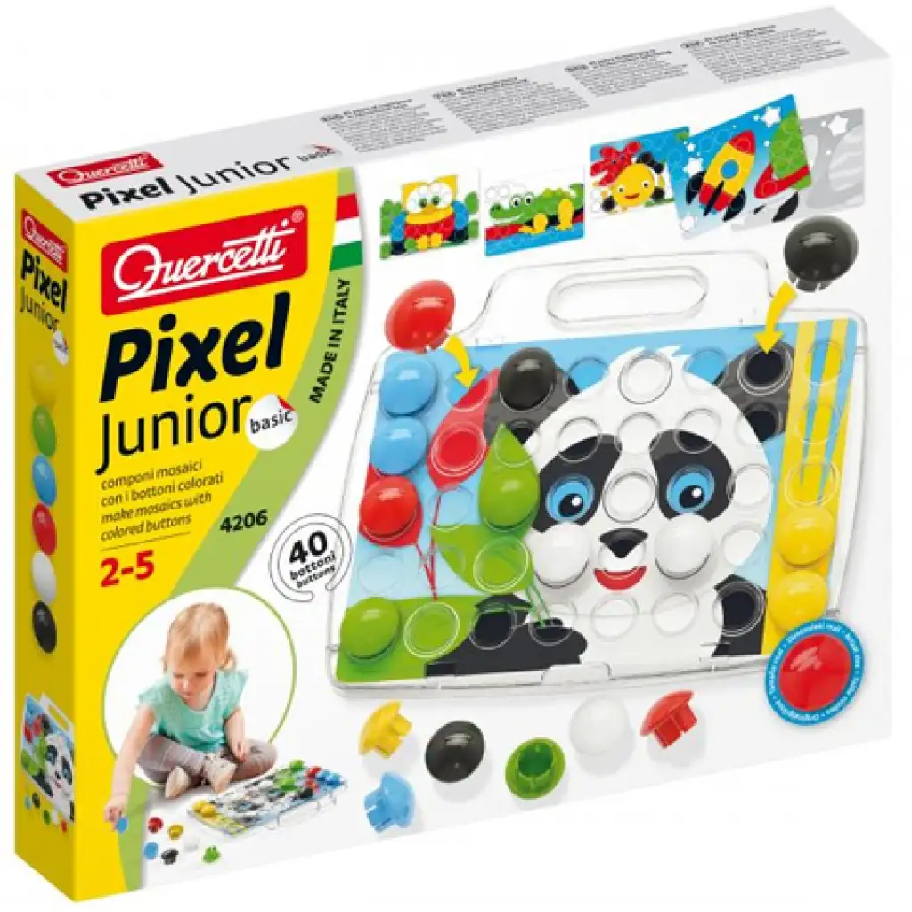 Quercetti: Pixel Junior Basic - gigantyczne kołeczki dla maluchów kép 1