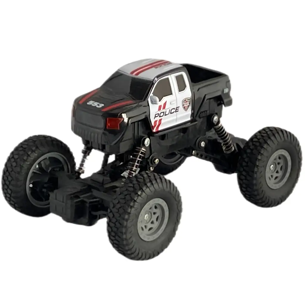 RC Zdalnie sterowany 4WD policyjny samochód terenowy w skali 1/18, 21 cm. kép 4
