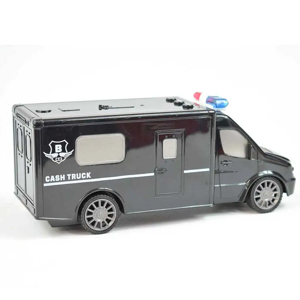 RC Zdalnie sterowany furgon do przewozu pieniędzy z efektami świetlnymi, skala 1/30, 20 cm kép 2