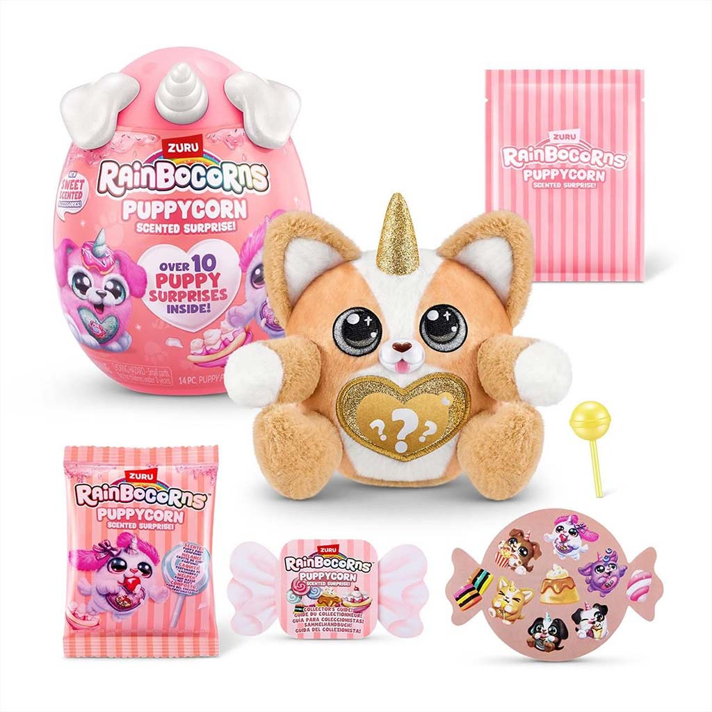 Rainbocorns: Pocket Puppycorn niespodzianka pachnąca pluszowa figurka pieska, różne rodzaje, 1 sztuka kép 8