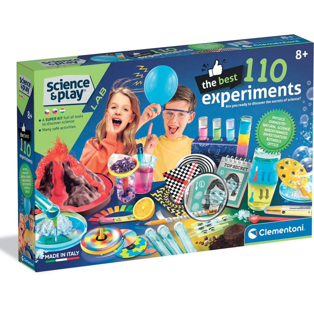 Science & Play: 110 najlepszych eksperymentów – zestaw do zabawy naukowej – Clementoni kép 1