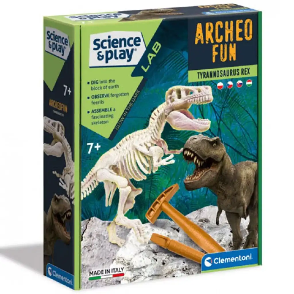 Science & Play: Zestaw archeologiczny T-Rex fluorescencyjny - Clementoni kép 1