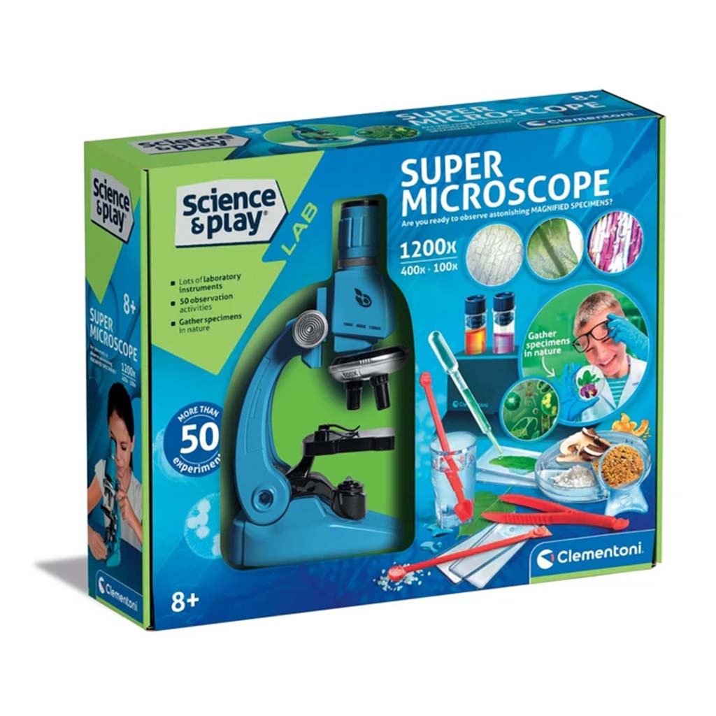 Science & Play: Zestaw do budowy super mikroskopu 1200x - Clementoni kép 1