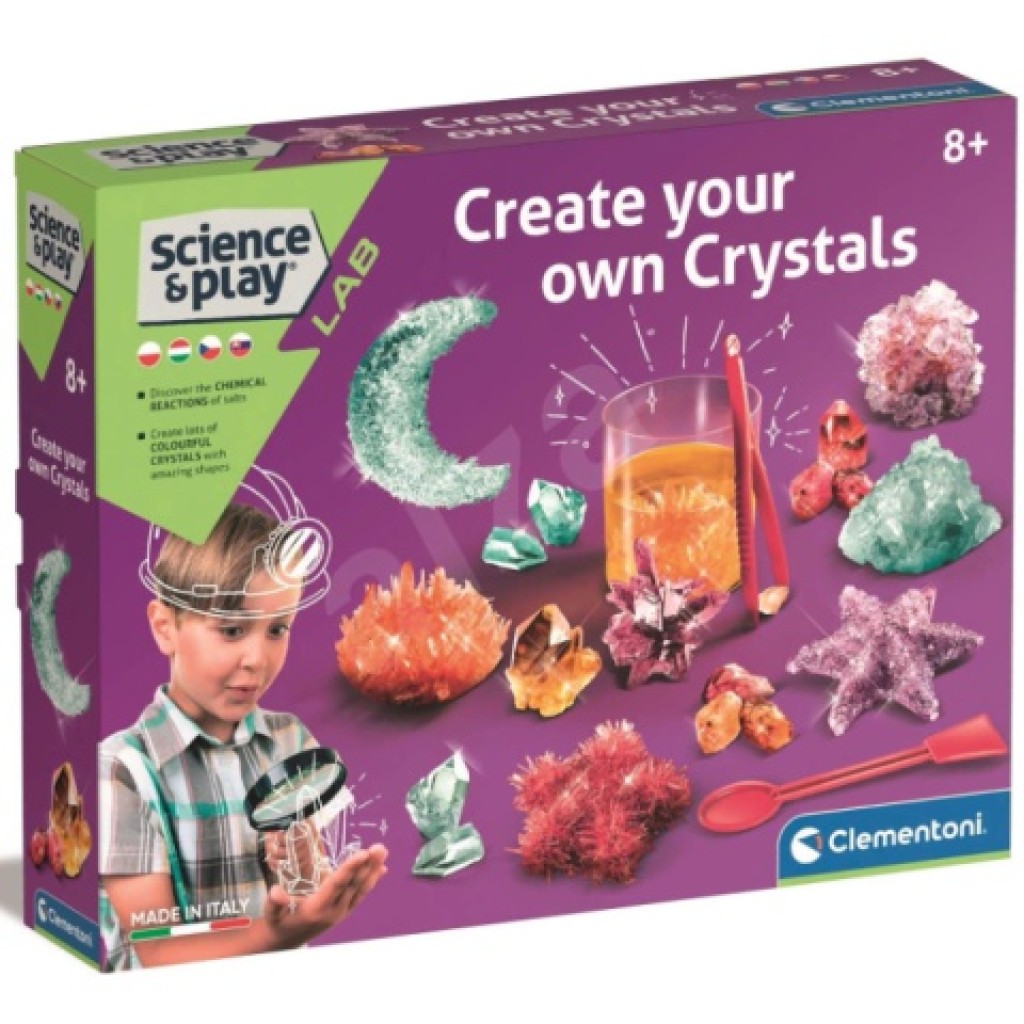 Science&Play: Zestaw do tworzenia kryształów - Clementoni kép 1
