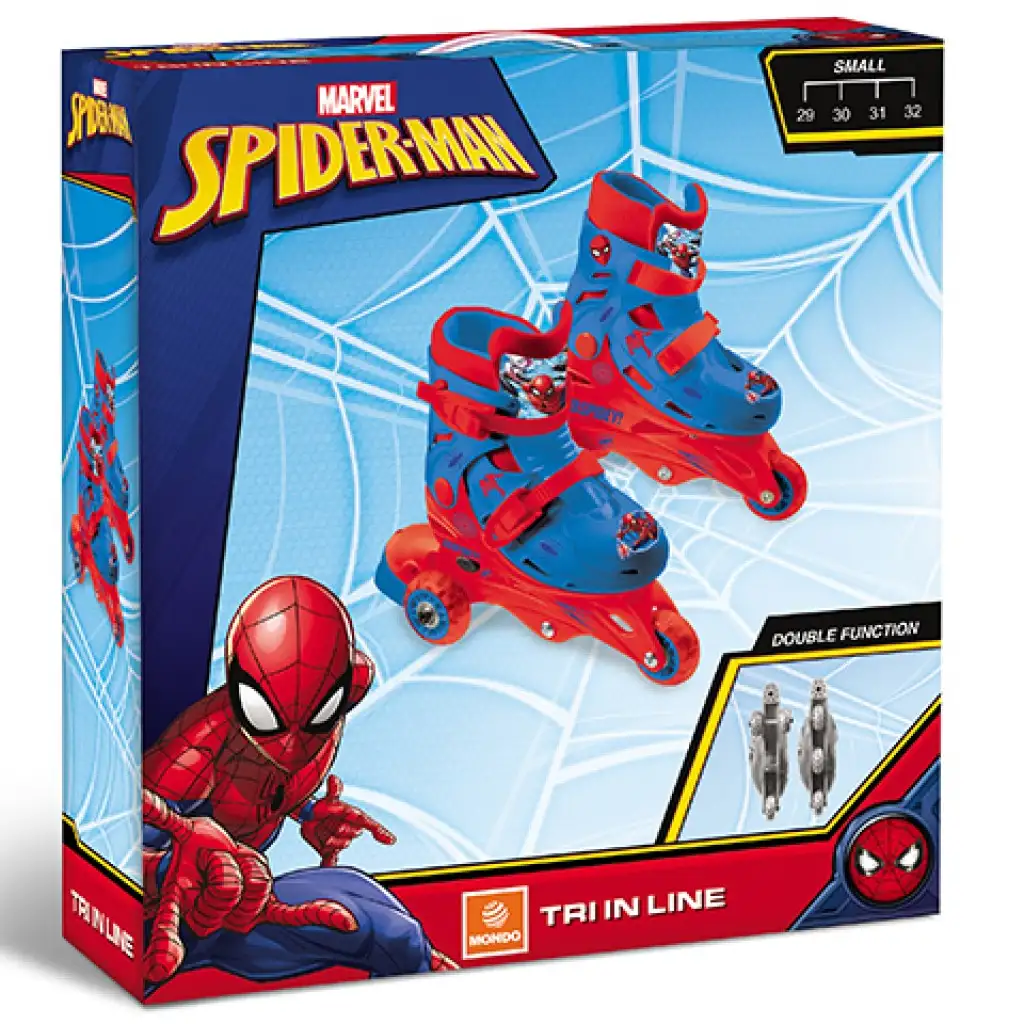 Spider-Man regulowane rolki jedno- lub dwurzędowe, rozmiar 29-32 - Mondo Toys kép 1