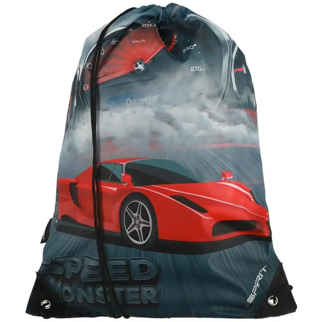 Spirit: Speed Monster worek sportowy z czerwonym samochodem sportowym, 33x47 cm kép 1