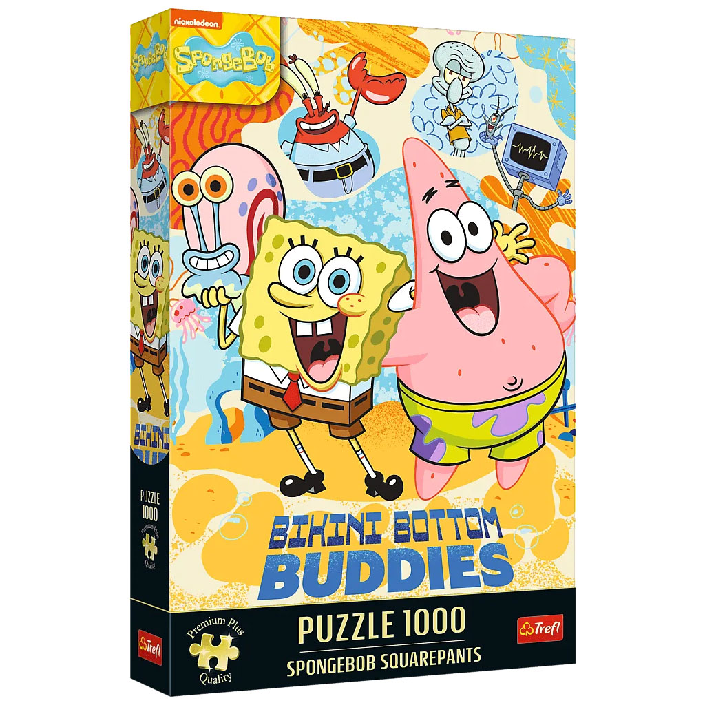 SpongeBob Kanciastoporty Najlepsi przyjaciele Bikini Dolne, puzzle 1000 elementów Premium Plus Quality – Trefl kép 1
